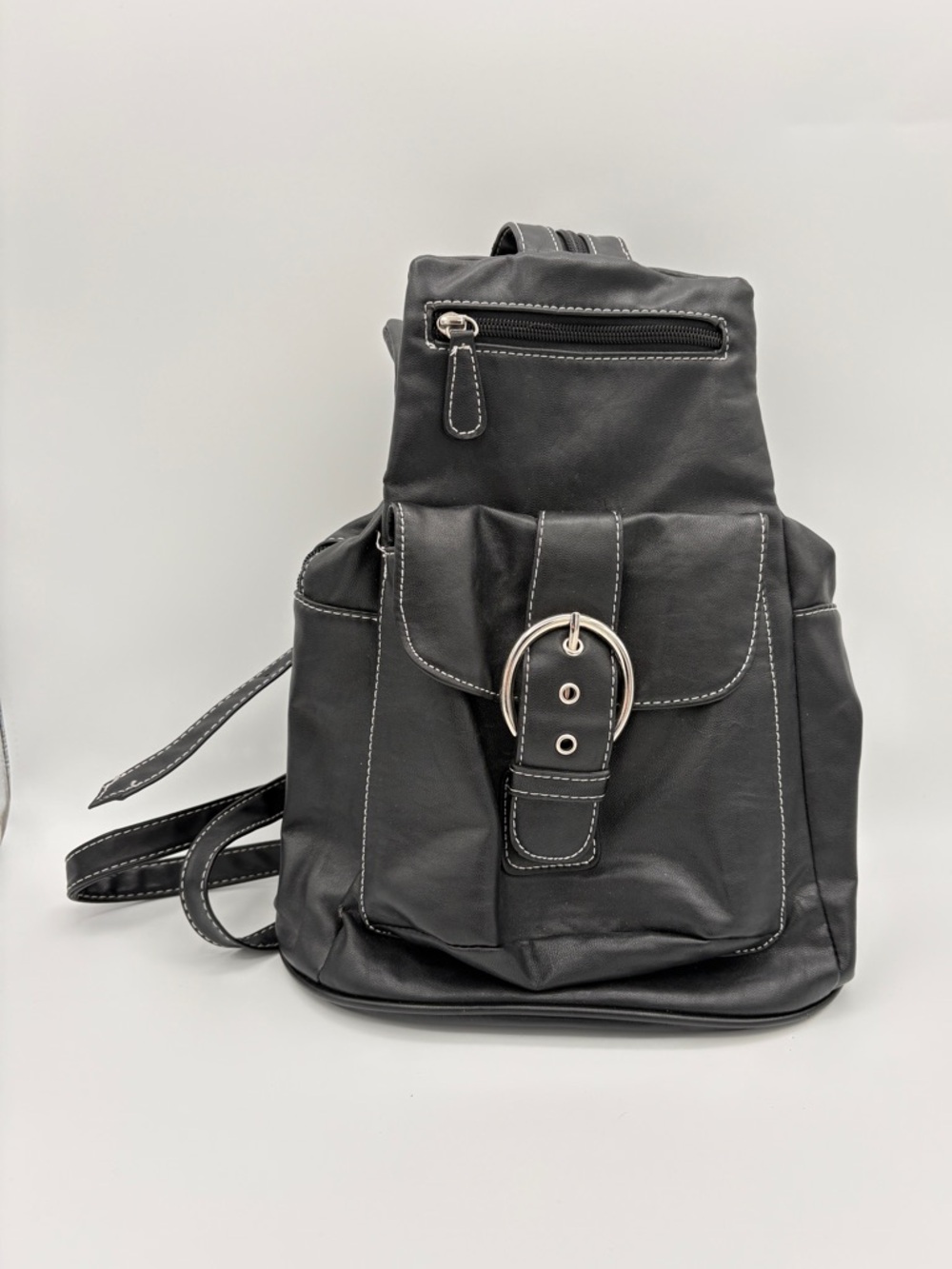 Fiorelli Black Convertible Backpack Sling Bag | Silver Hardware